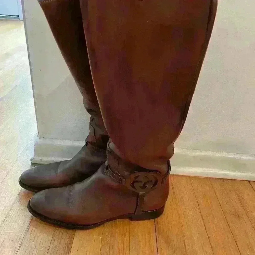 Gucci riding boots. brown size 9 - Picture 4 of 6